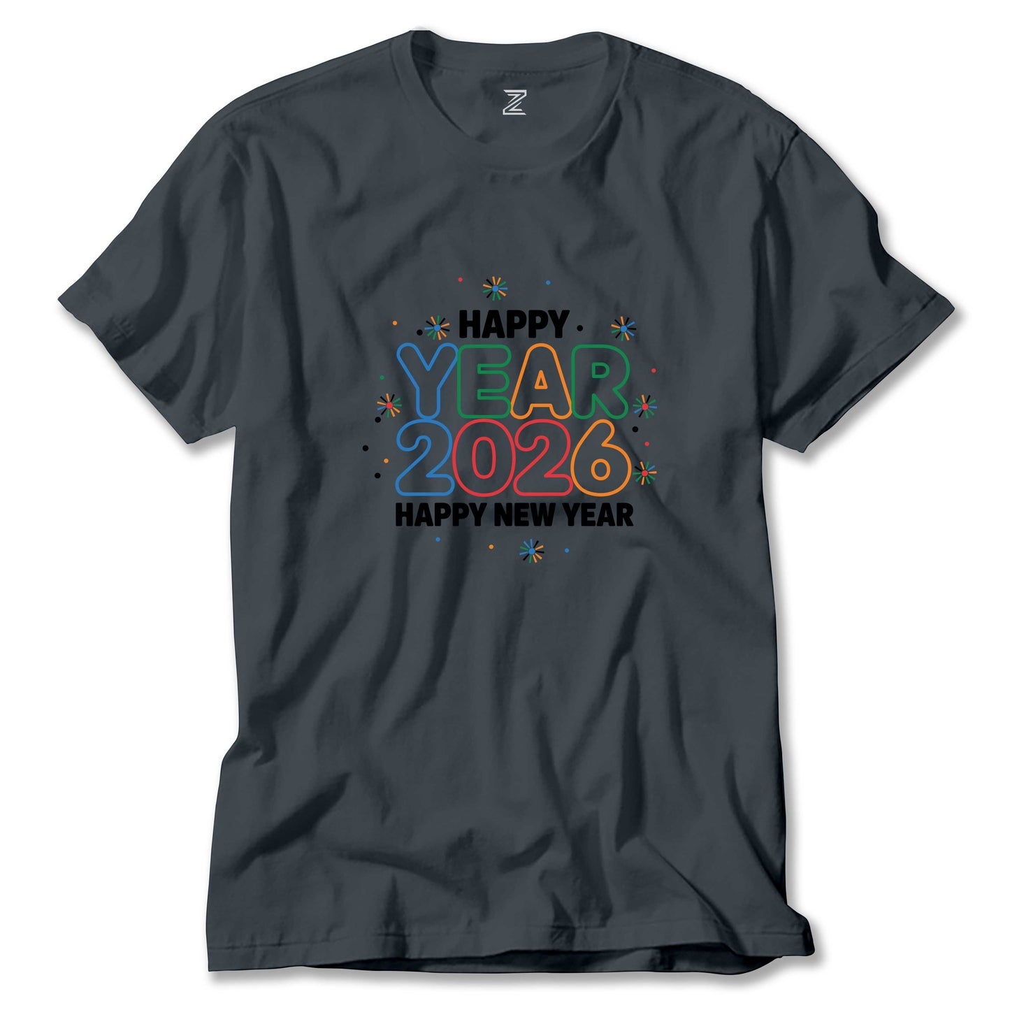 Happy Year 2026 Renkli Tişört