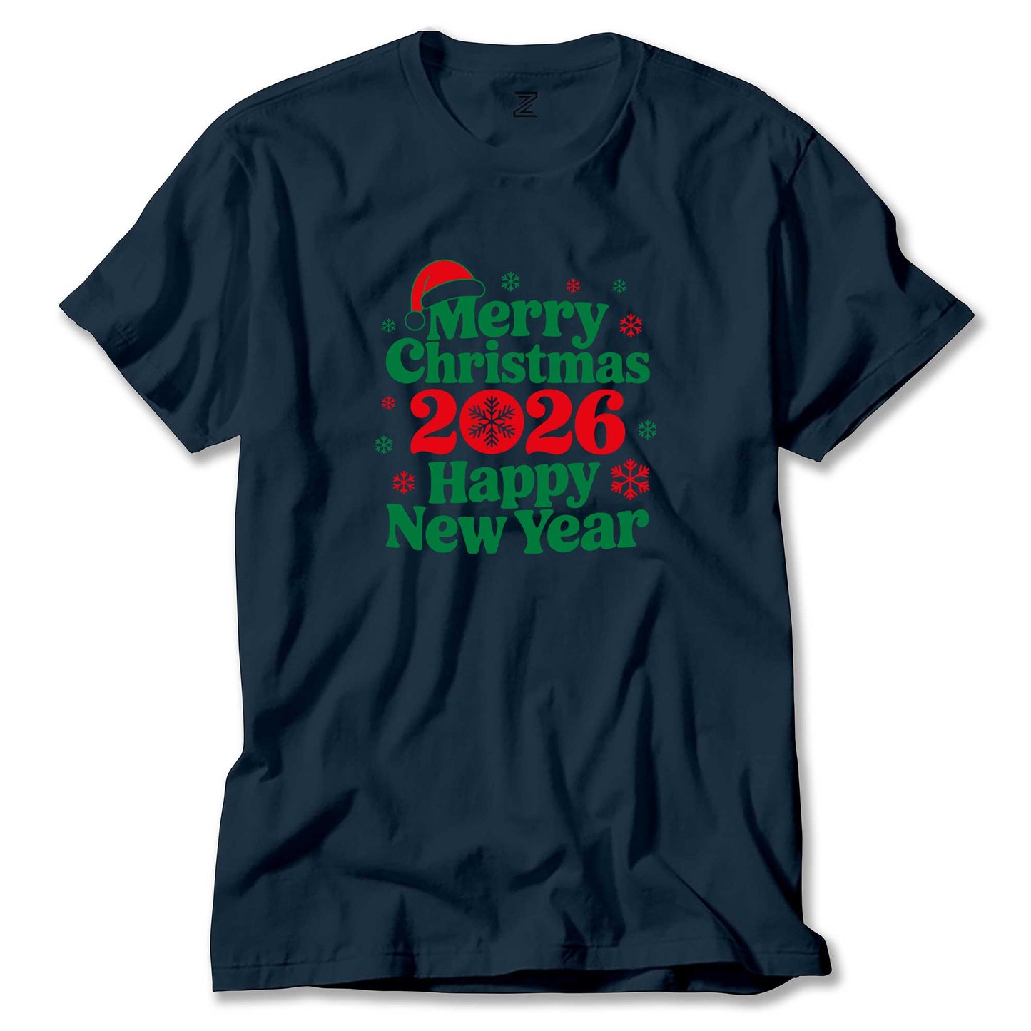Merry Christmas 2026 Renkli Tişört