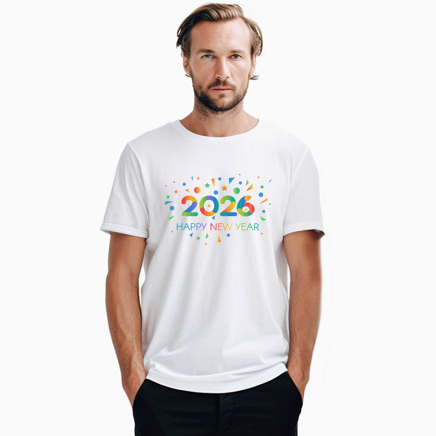 Mutlu Yıllar 2026 Beyaz Tişört