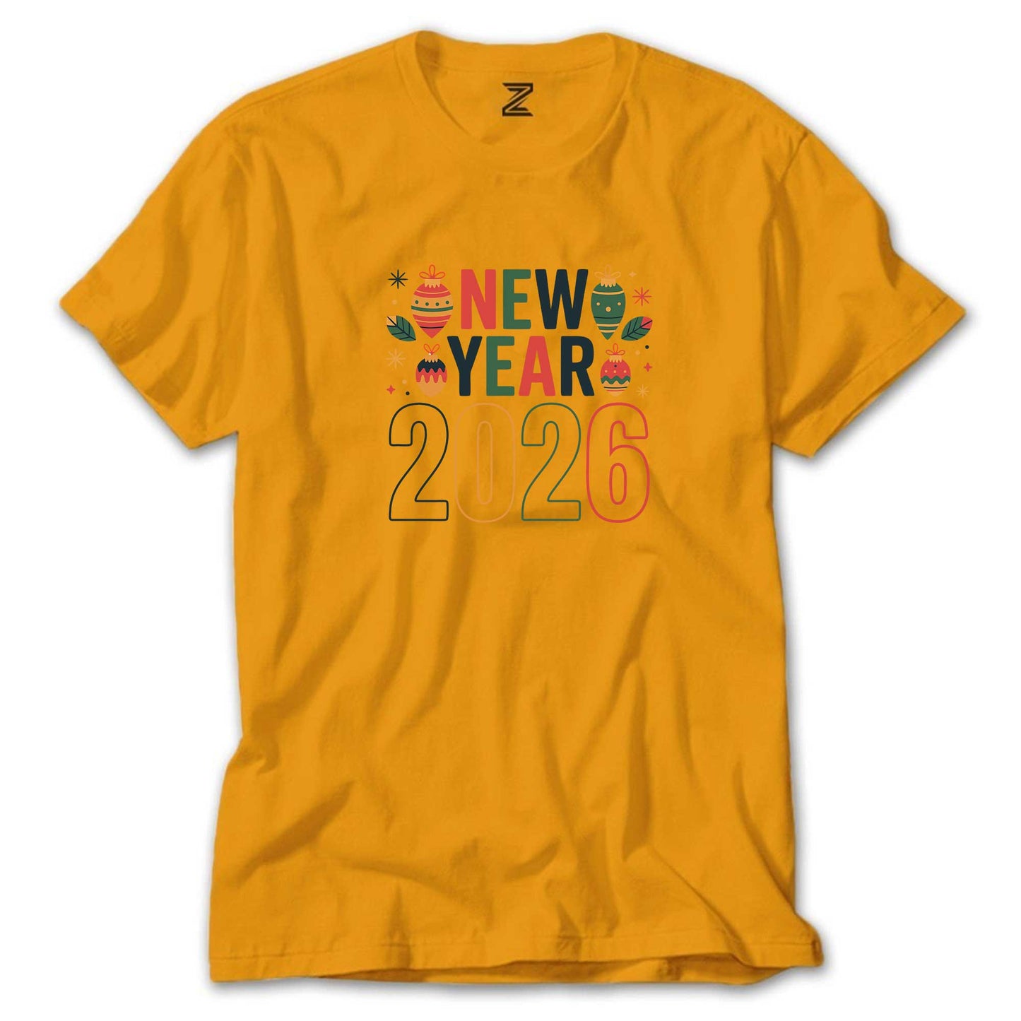 New Year 2026 Renkli Tişört
