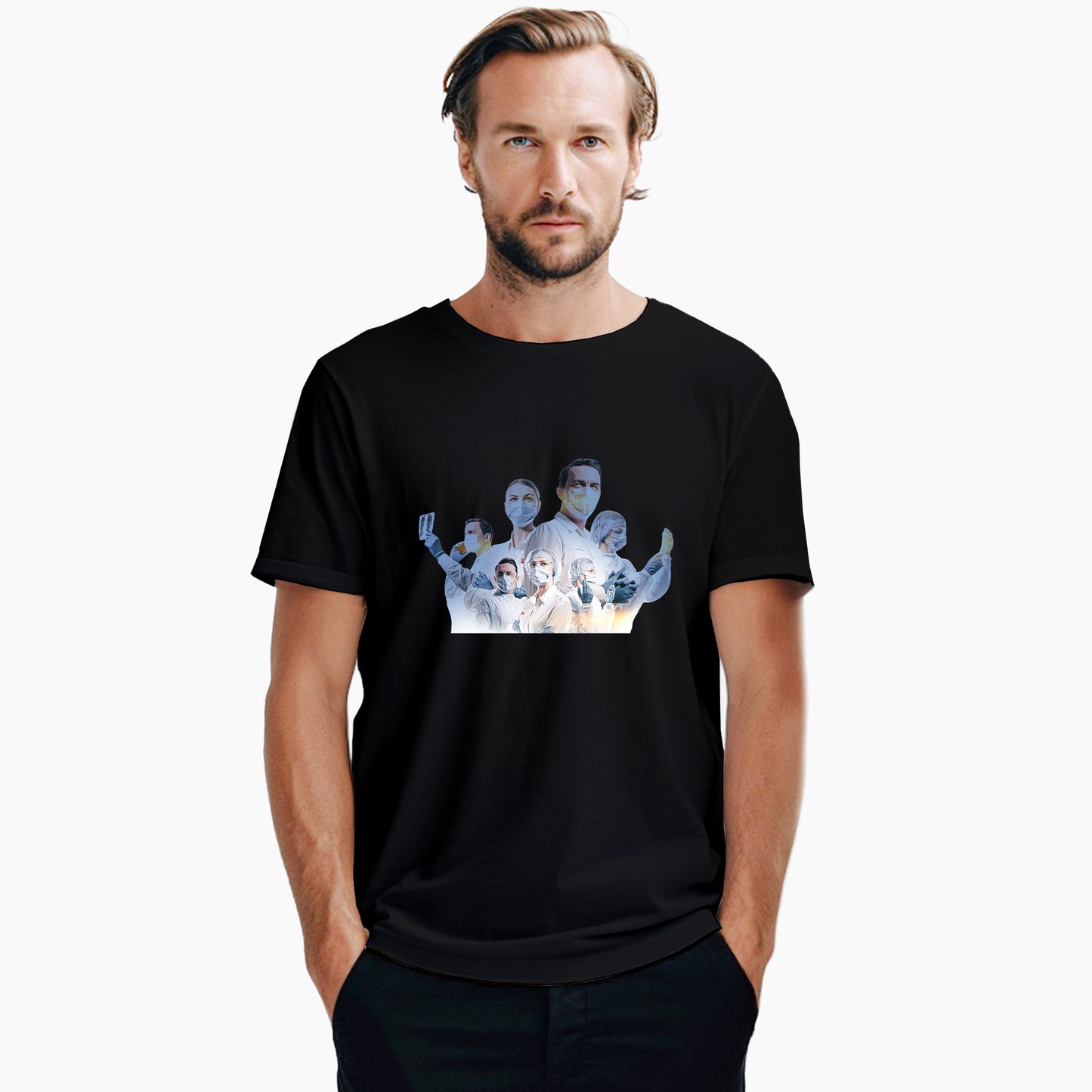 14 Mart Tıp Bayramı Doktorlar Siyah Tişört