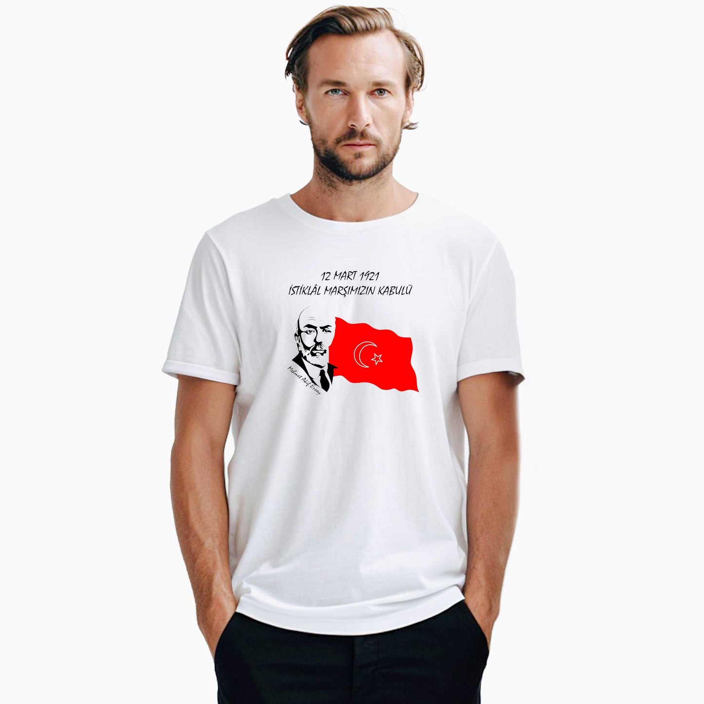 12 Mart 1921 İstiklal Marşın Kabulü Beyaz Tişört