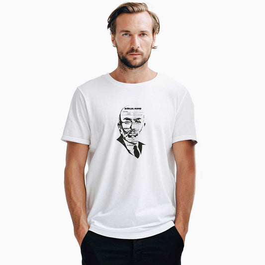 Mehmet Akif Ersoy İstiklal Marşı Beyaz Tişört