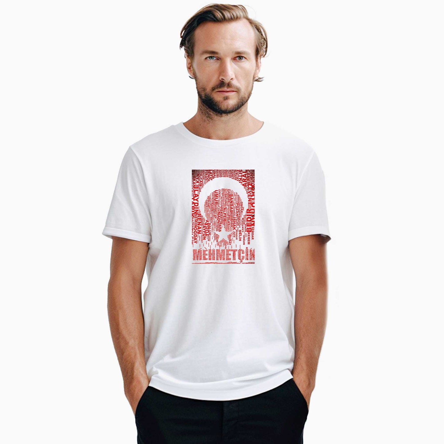 Mehmetçik Ay Yıldız Beyaz Tişört