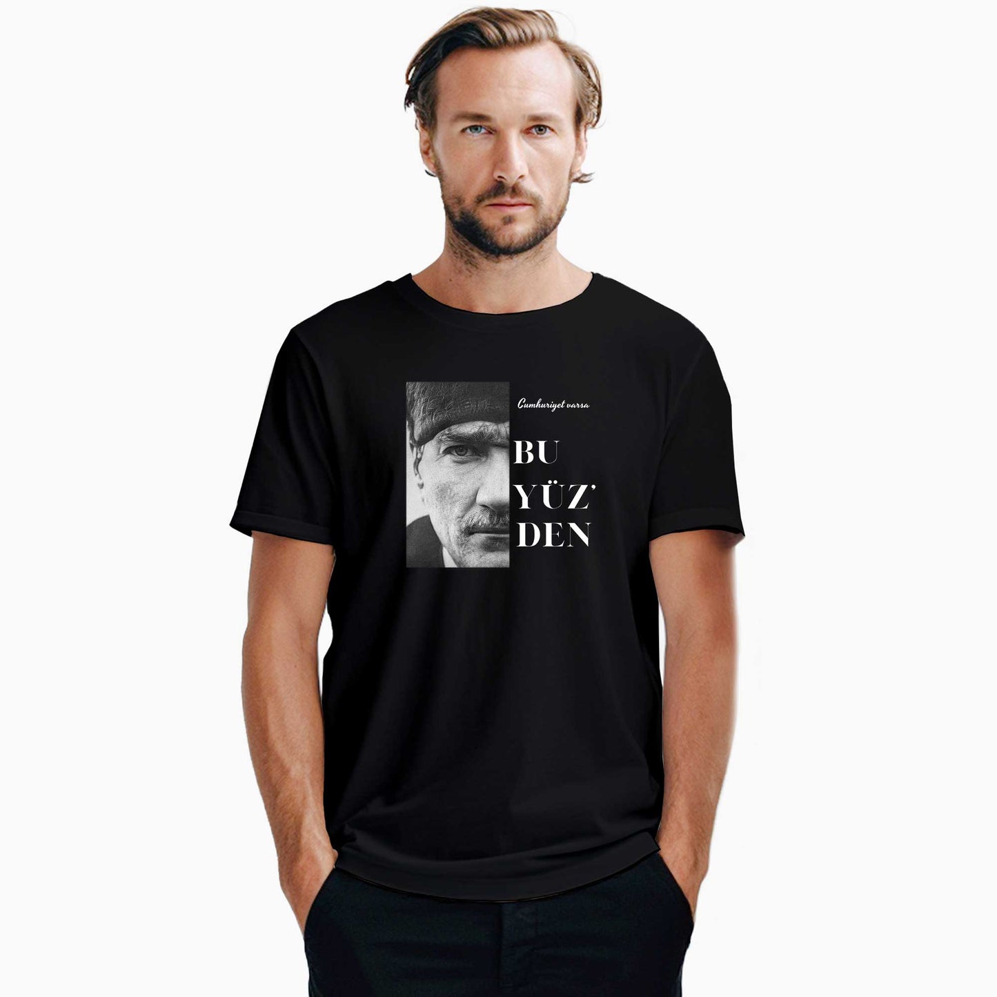 Atatürk Bu Yüz'Den Siyah Tişört