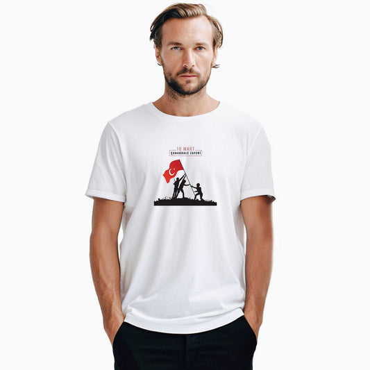 18 Mart Dirilişin Günü Beyaz Tişört