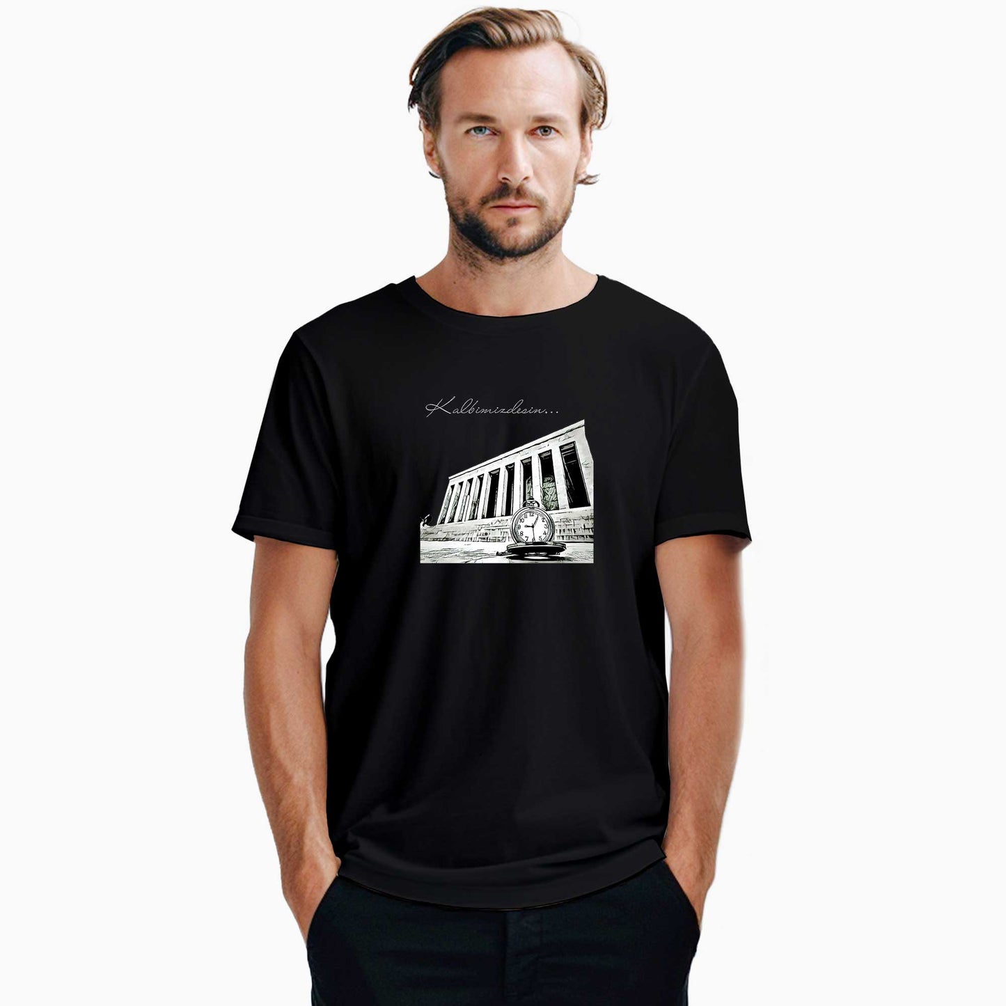 10 Kasım Kalbimizdesin Siyah Tişört