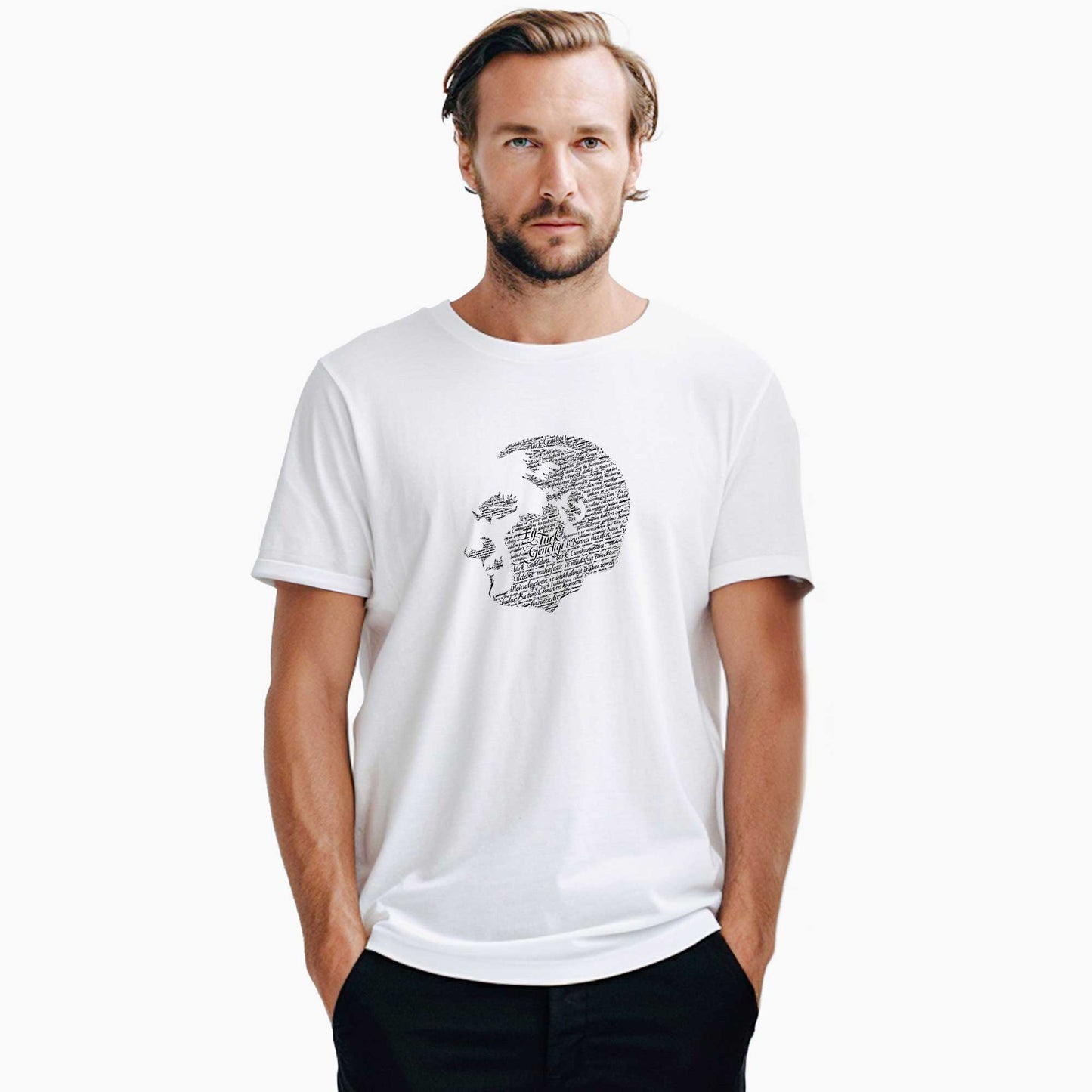 Atatürk Ey Türk Gençliği Portresi Beyaz Tişört