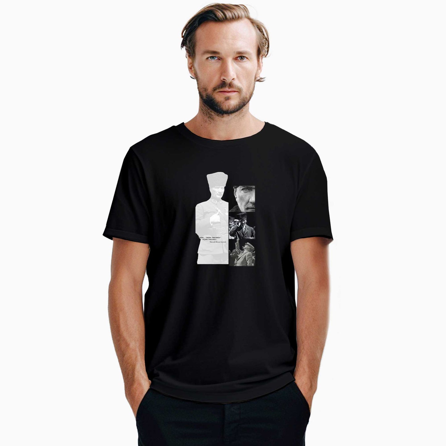 Atatürk "Zafer Benimdir Diyebilenindir" Siyah Tişört