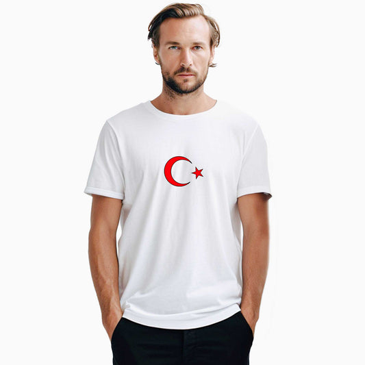Ay-Yıldız Beyaz Tişört