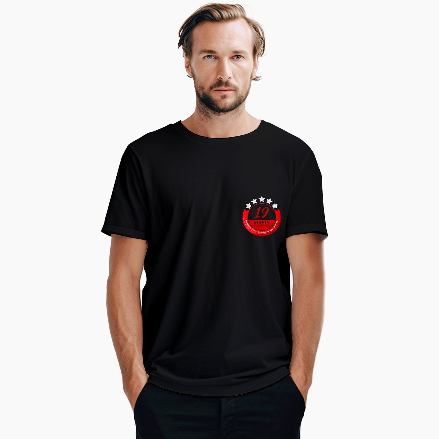 19 Mayıs Logo Siyah Tişört