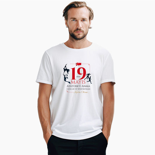 19 Mayıs Kutlu Bayramı Beyaz Tişört