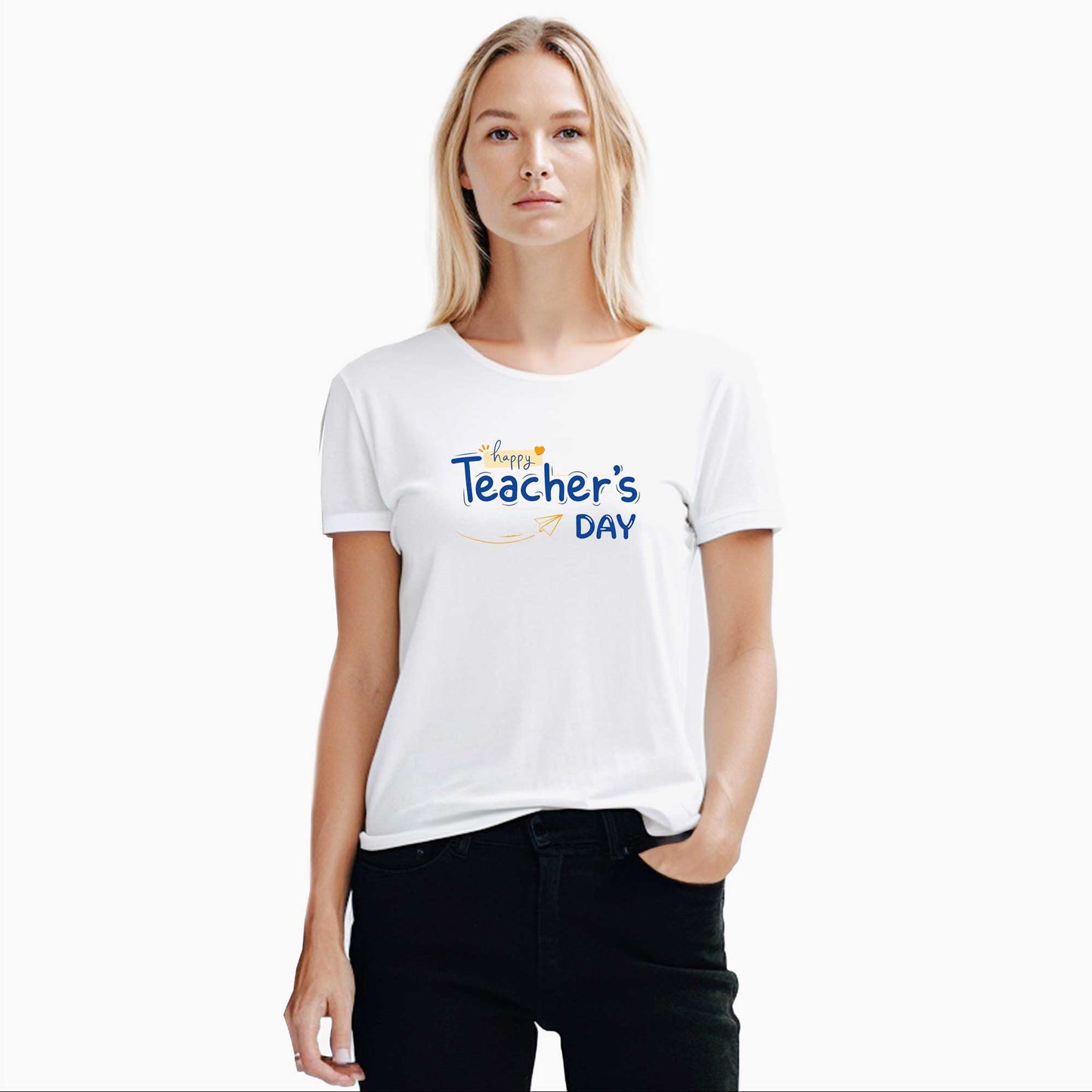 Happy Teacher's Day Beyaz Kadın Tişört