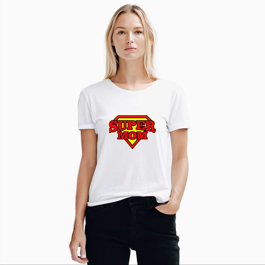 Super Mom Beyaz Kadın Tişört