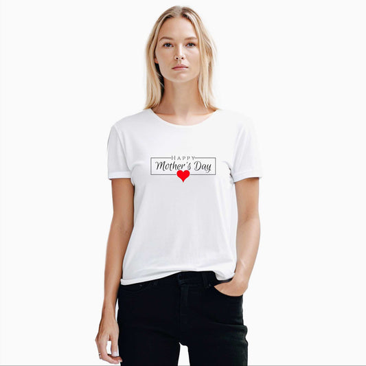Mutlu Anneler Günü Beyaz Kadın Tişört