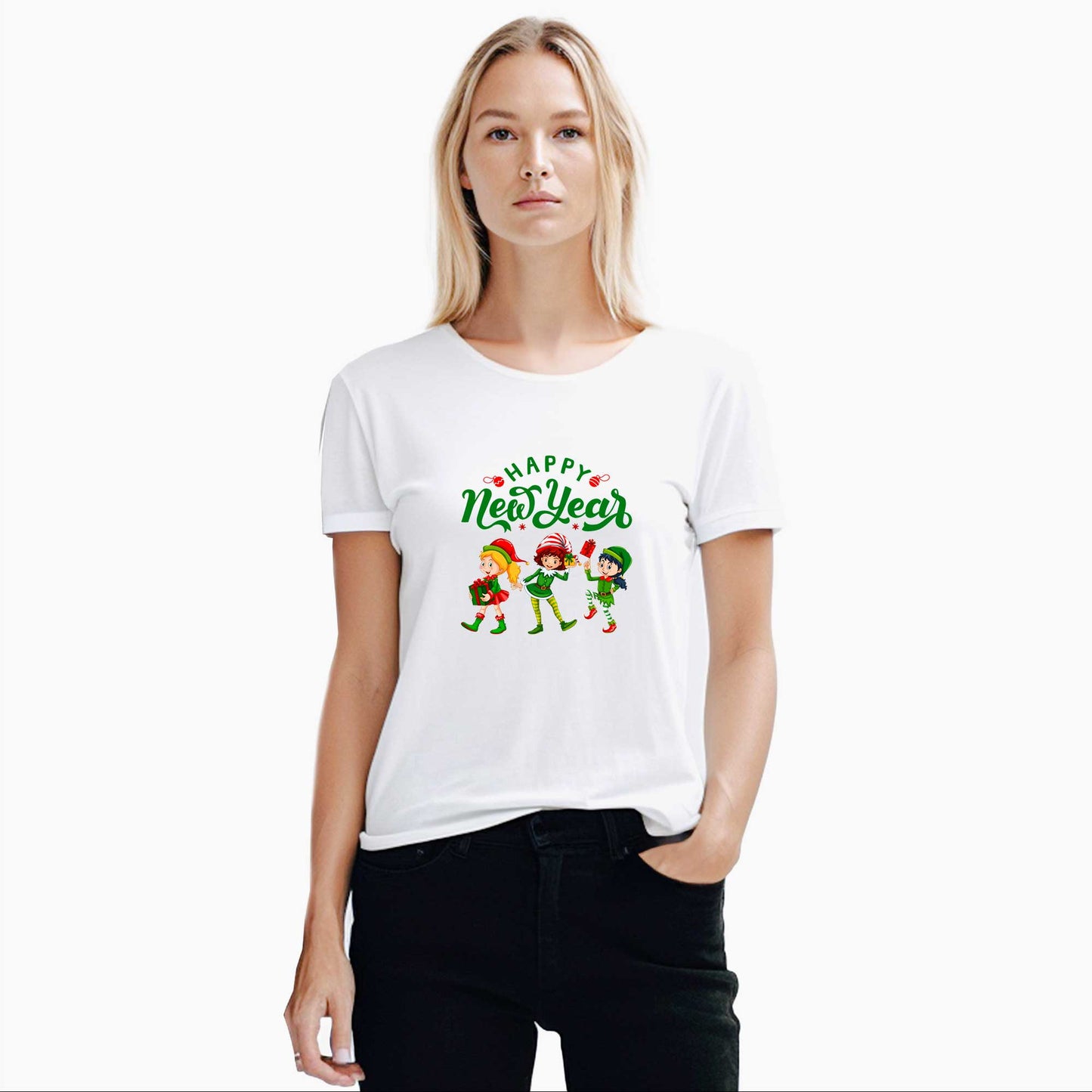 Carton Kids Happy New Year Beyaz Kadın Tişört