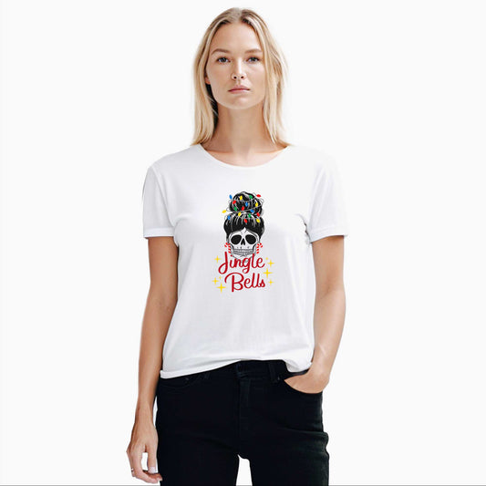 Jingle BellsBeyaz Kadın Tişört
