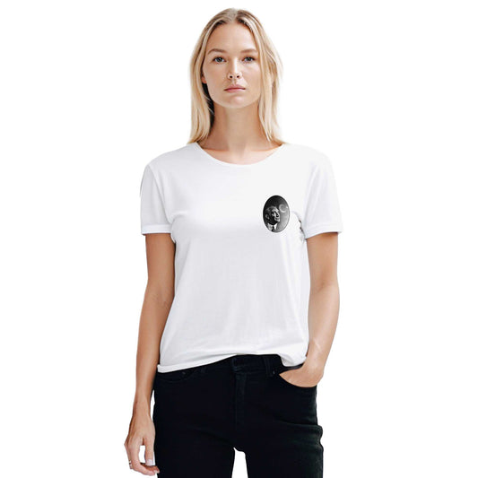 Atatürk Portre Silüet Beyaz Kadın Tişört