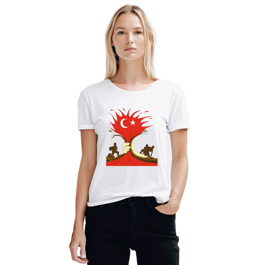 Şüheda Fışkıracak Toprağı Sıksan Şüheda Beyaz Kadın Tişört