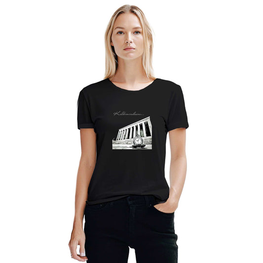 10 Kasım Kalbimizdesin Siyah Kadın Tişört