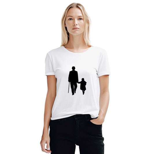 Atatürk'ün Çocuk Sevgisi Beyaz Kadın Tişört