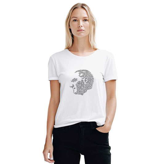 Atatürk Ey Türk Gençliği Portresi Beyaz Kadın Tişört