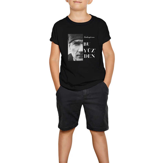 Atatürk Bu Yüz'Den Siyah Çocuk Tişört