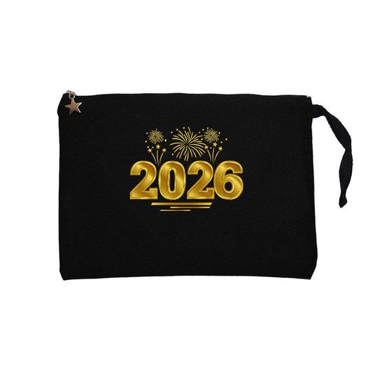 Happy New Year 2026 Magic Siyah Clutch Astarlı Cüzdan / El Çantası