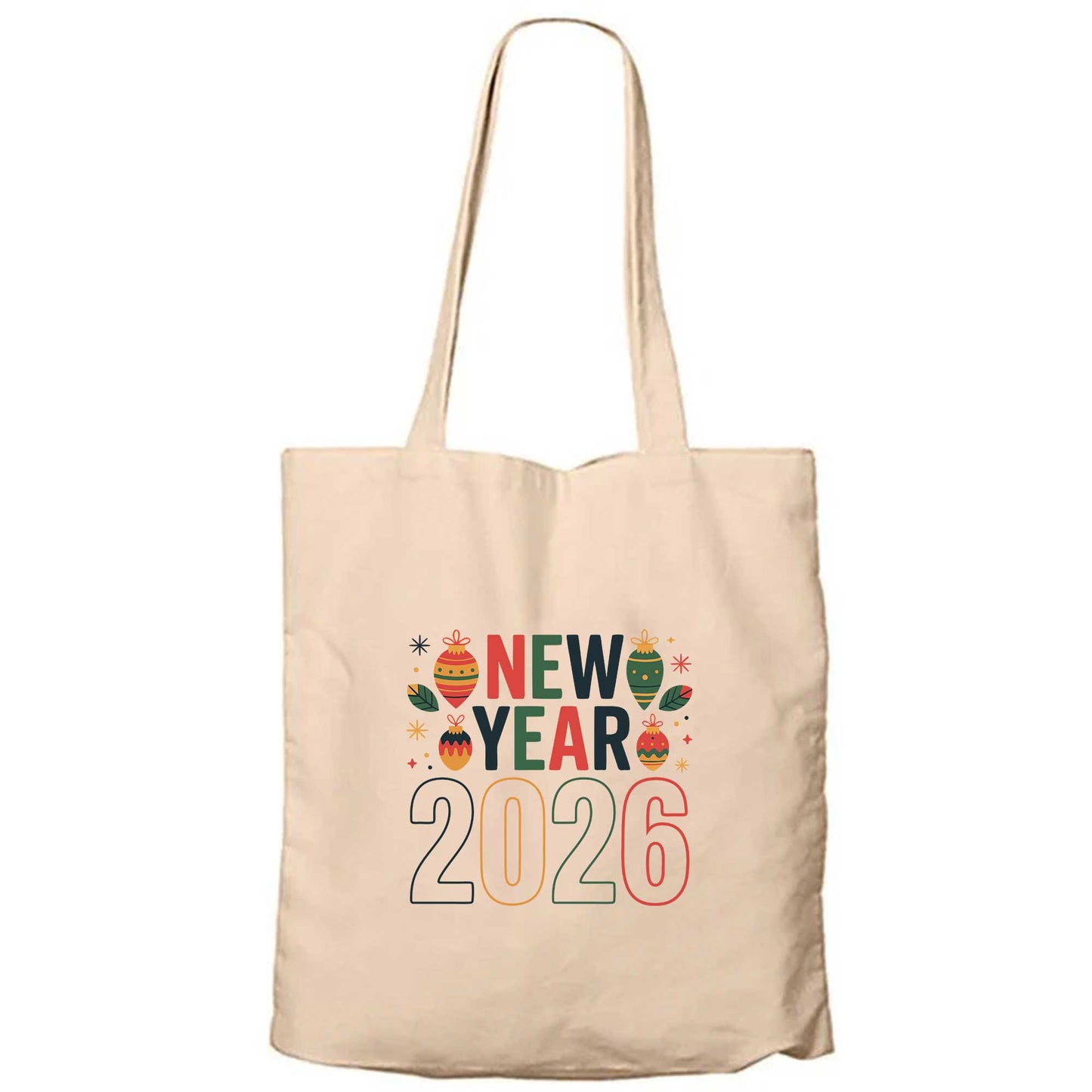 New Year 2026 Krem Fermuarlı Bez Çanta Gabardin