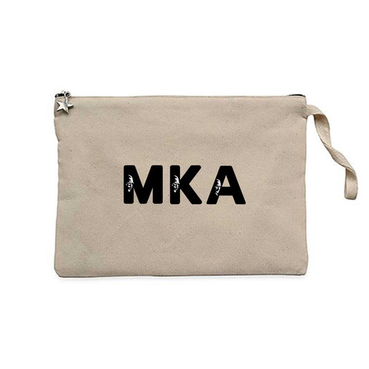 Mustafa Kemal Atatürk MKA Krem Clutch Astarlı Cüzdan / El Çantası