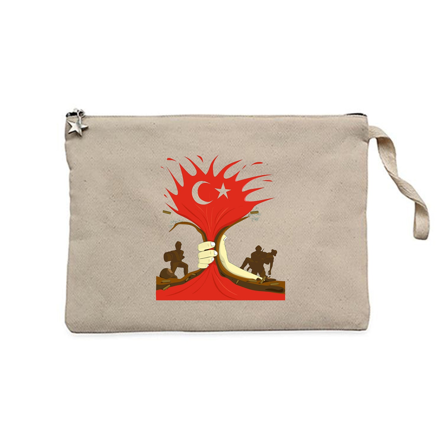 Şüheda Fışkıracak Toprağı Sıksan Şüheda Krem Clutch Astarlı Cüzdan / El Çantası