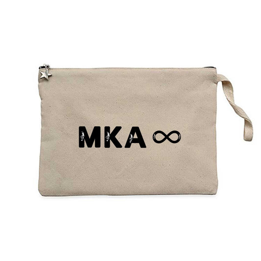 Mustafa Kemal Atatürk Sonsuzluk Krem Clutch Astarlı Cüzdan / El Çantası