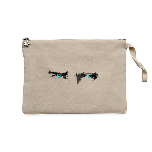 Kararlılığın Bakışı Atatürk Krem Clutch Astarlı Cüzdan / El Çantası