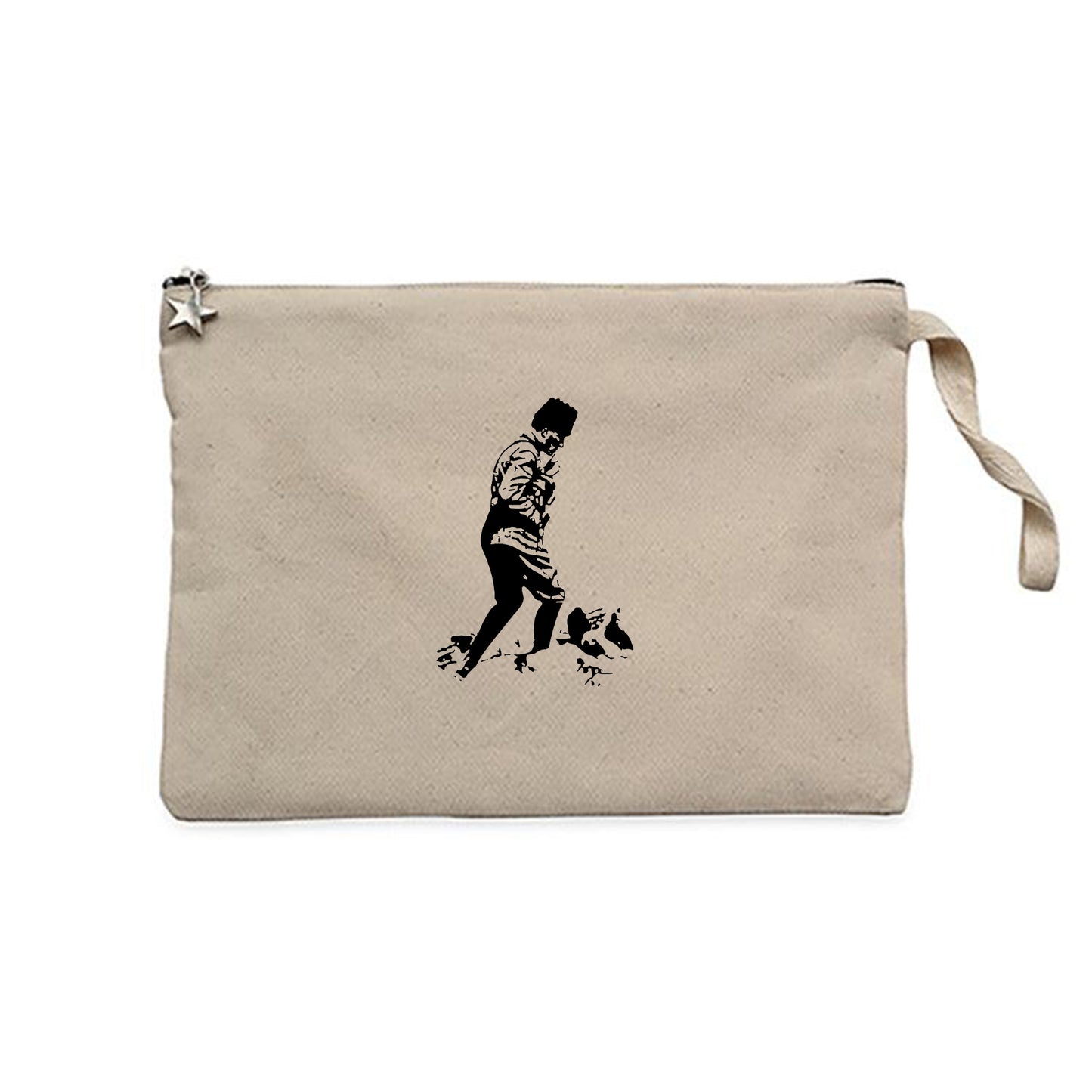 18 Mart Atatürk Siperde Krem Clutch Astarlı Cüzdan / El Çantası
