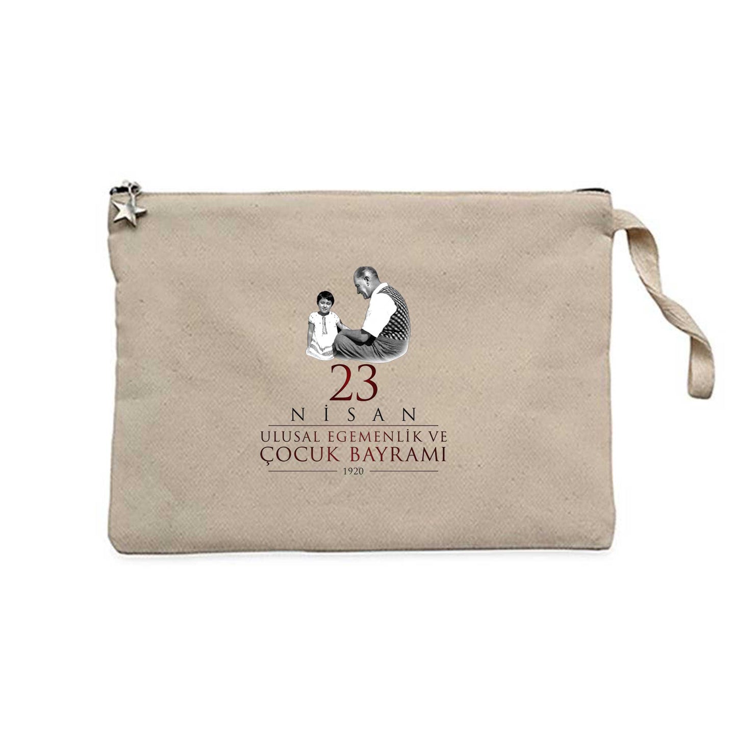 23 Nisan Ulusal Egemenlik Ve Çocuk Bayramı Krem Clutch Astarlı Cüzdan / El Çantası
