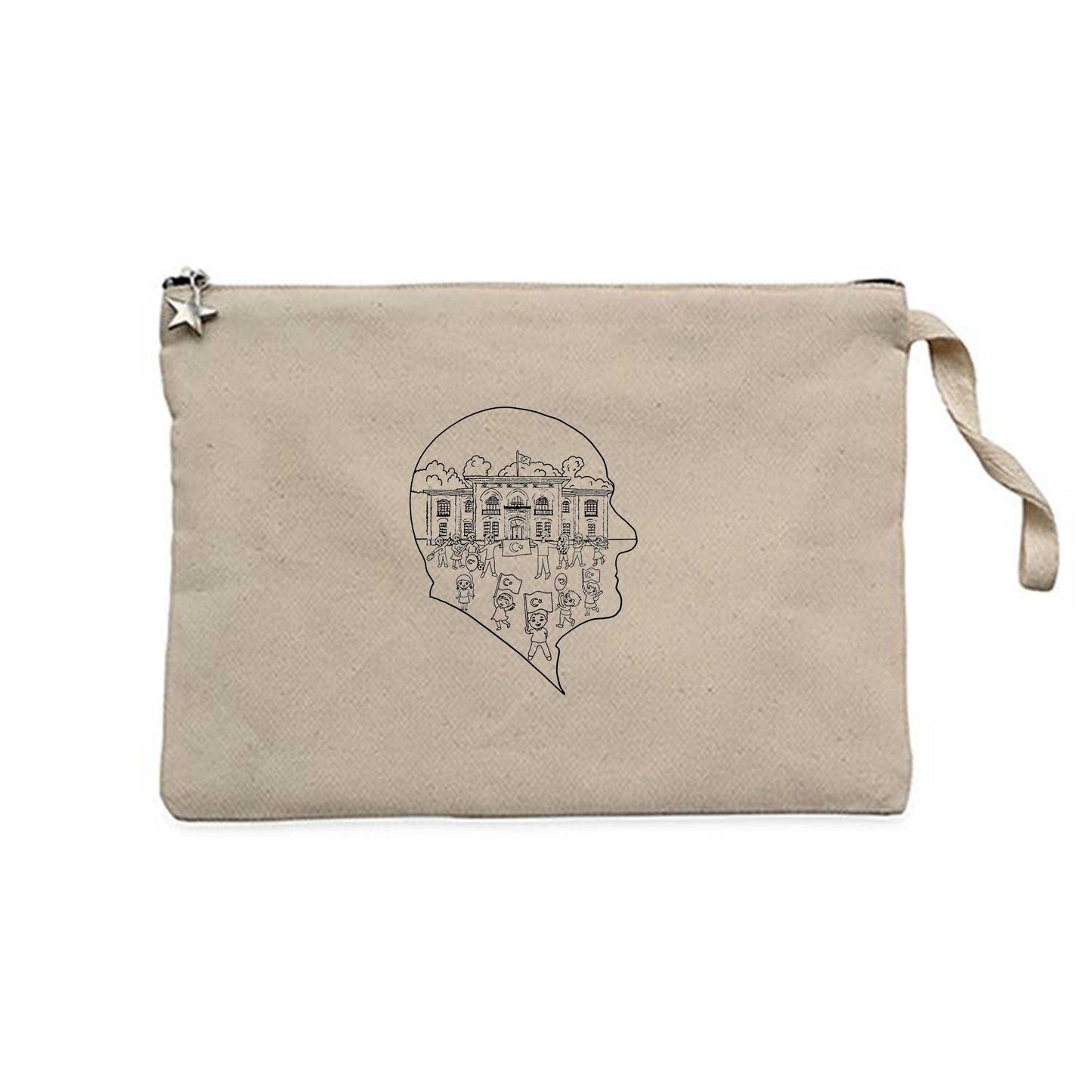 Bayram Çocukları Krem Clutch Astarlı Cüzdan / El Çantası