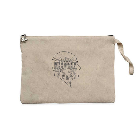 Bayram Çocukları Krem Clutch Astarlı Cüzdan / El Çantası