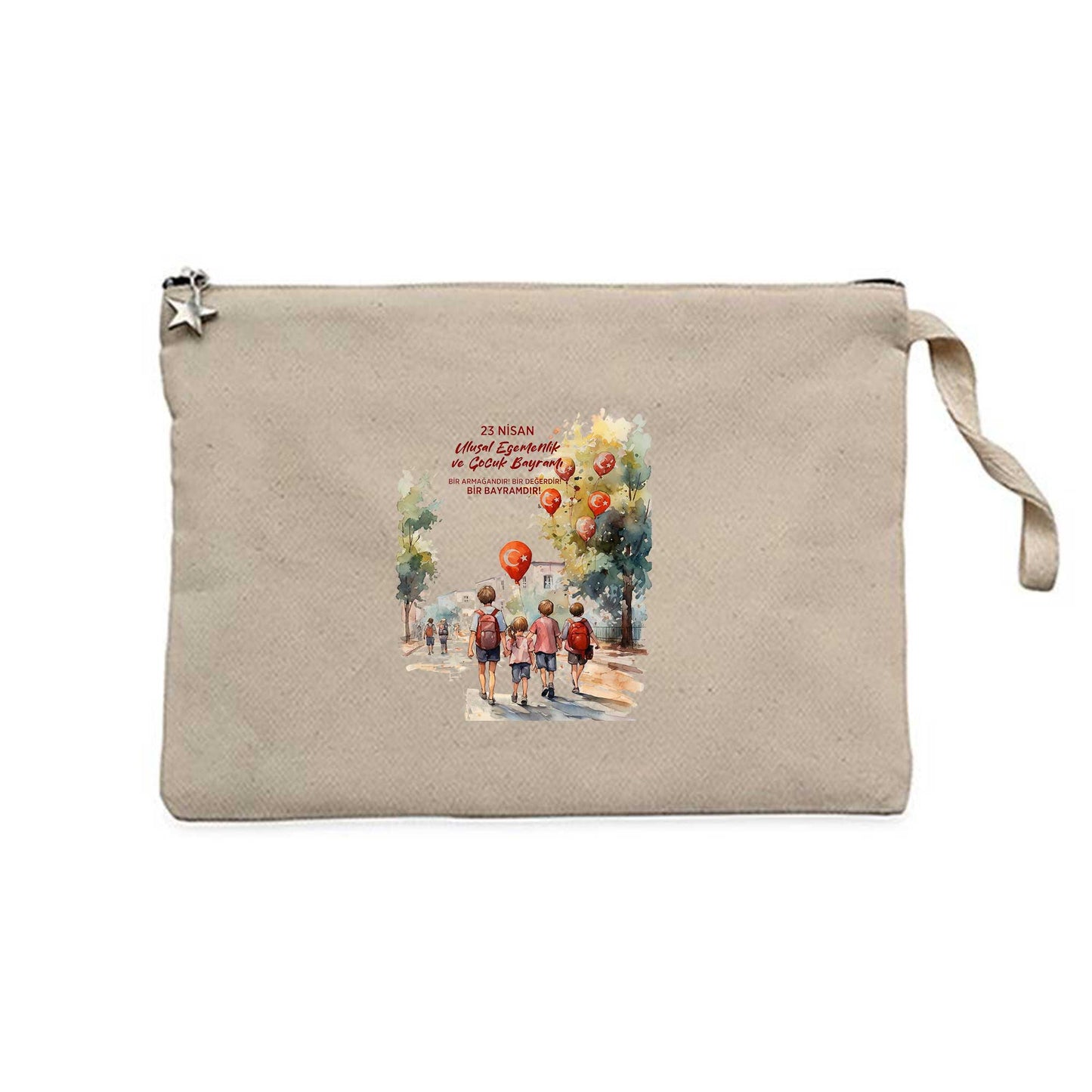 Büyük Miras Krem Clutch Astarlı Cüzdan / El Çantası
