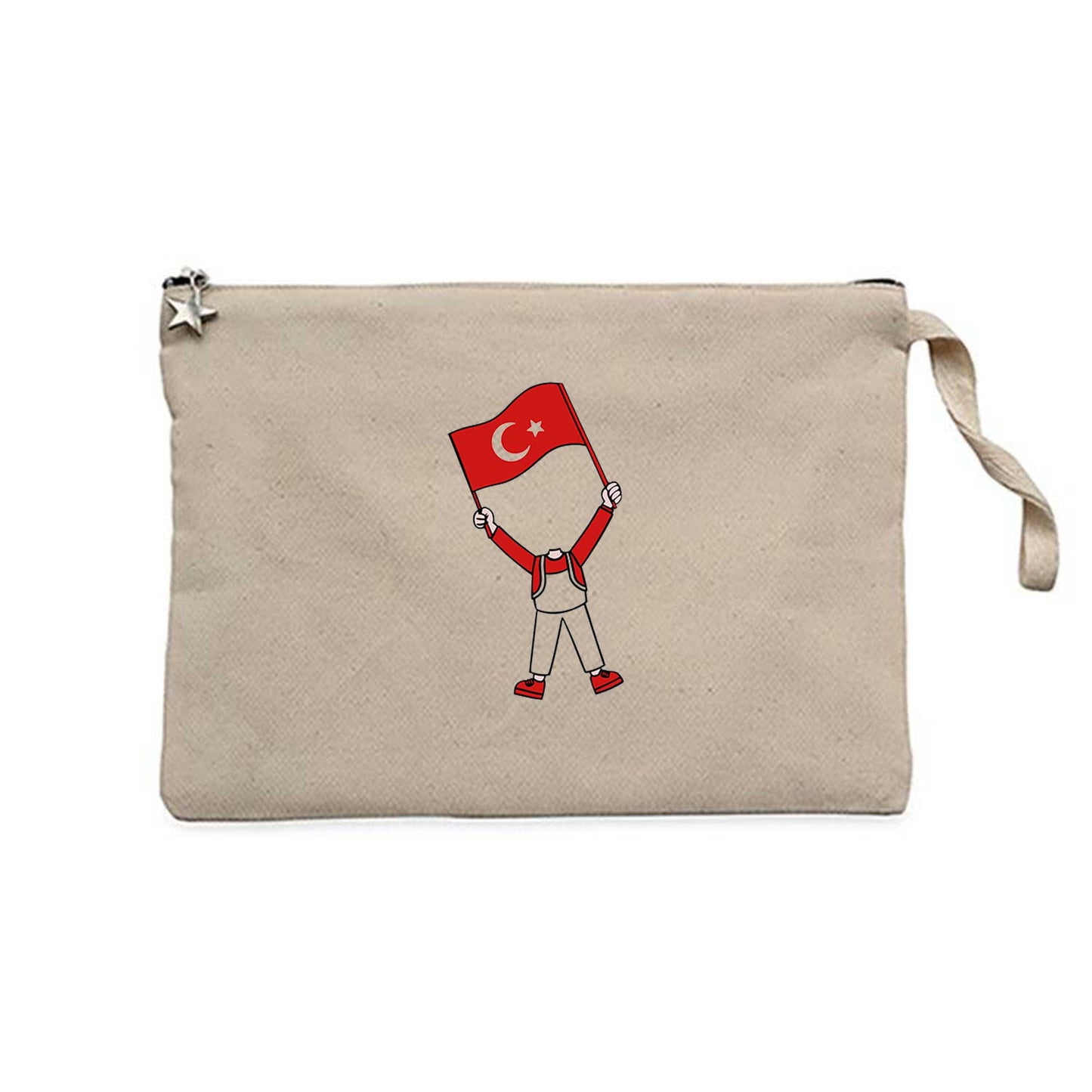 Erkek Çocukların Bayramı Krem Clutch Astarlı Cüzdan / El Çantası