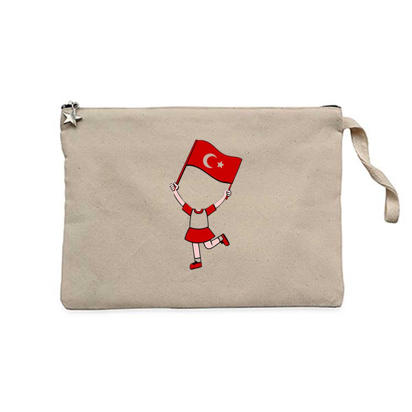 Kız Çocukların Bayramı Krem Clutch Astarlı Cüzdan / El Çantası
