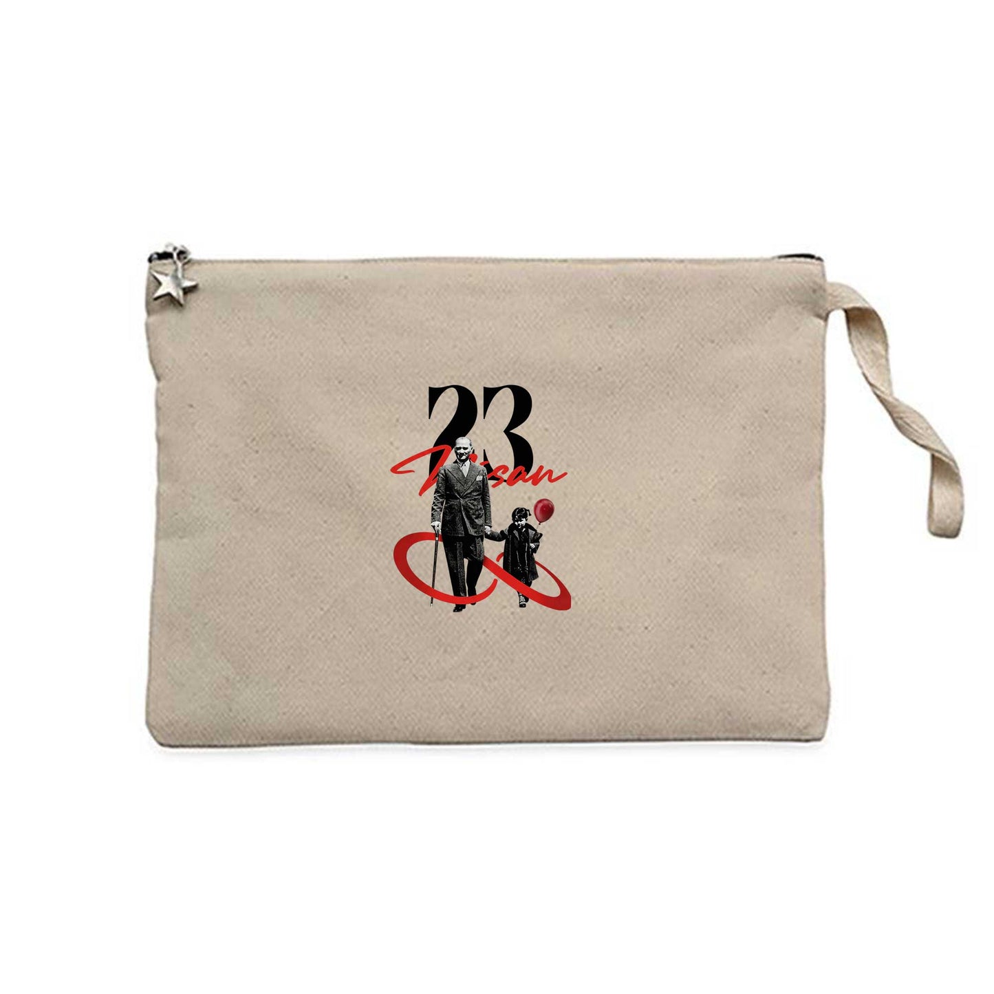 Sonsuz 23 Nisan Krem Clutch Astarlı Cüzdan / El Çantası