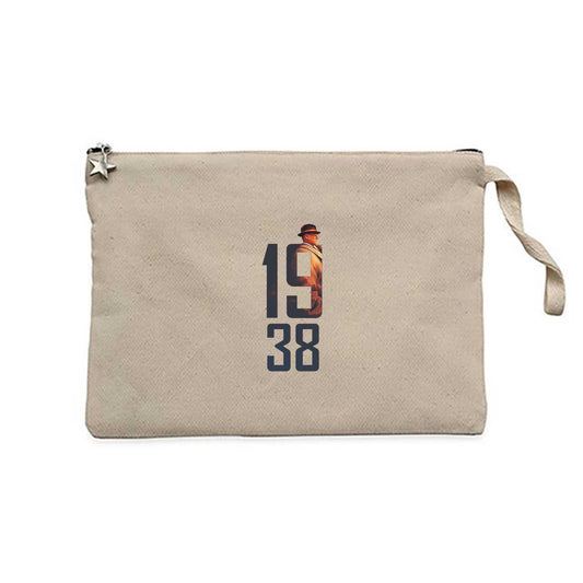 Atatürk 19.38 Özel Seri Krem Clutch Astarlı Cüzdan / El Çantası