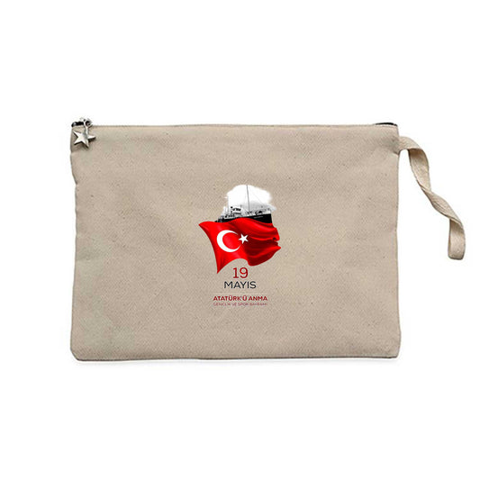 Bandırma’dan Doğan Ruh Krem Clutch Astarlı Cüzdan / El Çantası