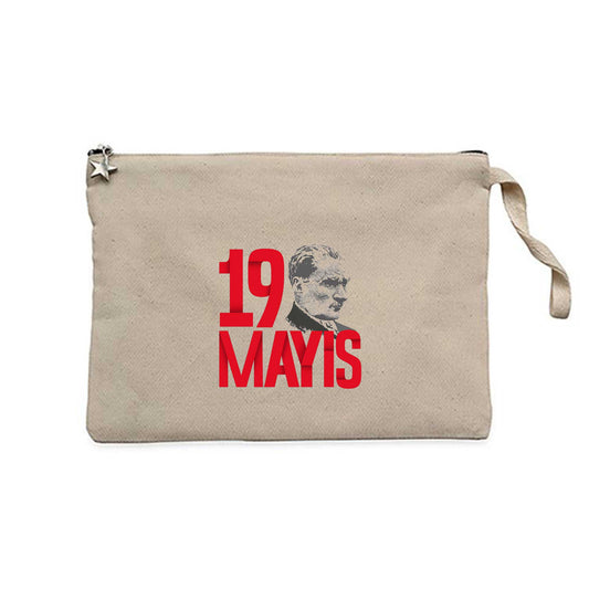 19 Mayıs Miras Portre Krem Clutch Astarlı Cüzdan / El Çantası