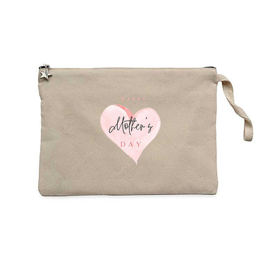 Soft Happy Mother's Day Krem Clutch Astarlı Cüzdan / El Çantası