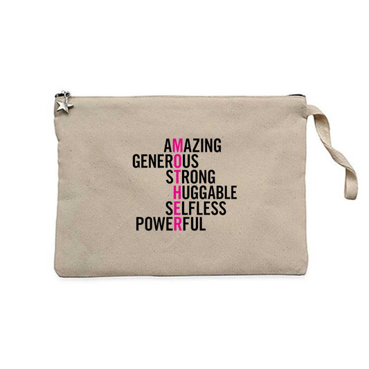 MOTHER Krem Clutch Astarlı Cüzdan / El Çantası