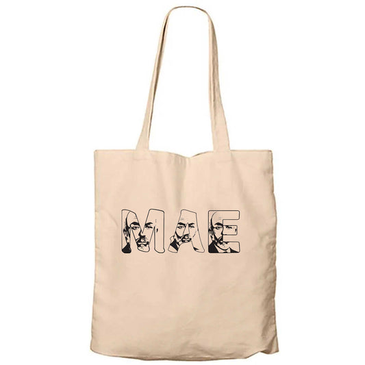 Mehmet Akif Ersoy Krem Fermuarlı Bez Çanta Gabardin