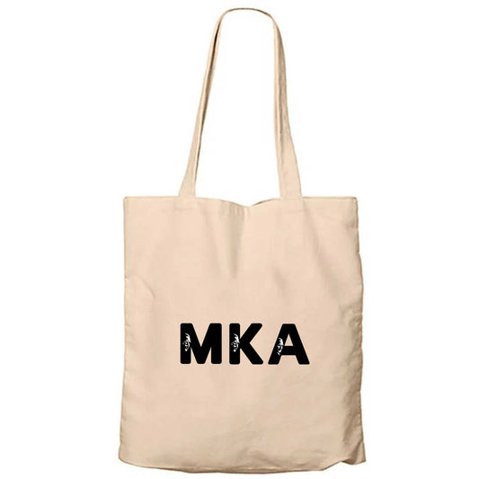 Mustafa Kemal Atatürk MKA Krem Fermuarlı Bez Çanta Gabardin