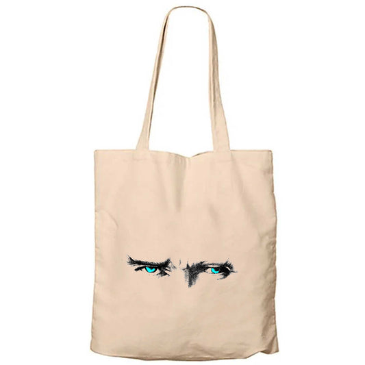 Kararlılığın Bakışı Atatürk Krem Fermuarlı Bez Çanta Gabardin