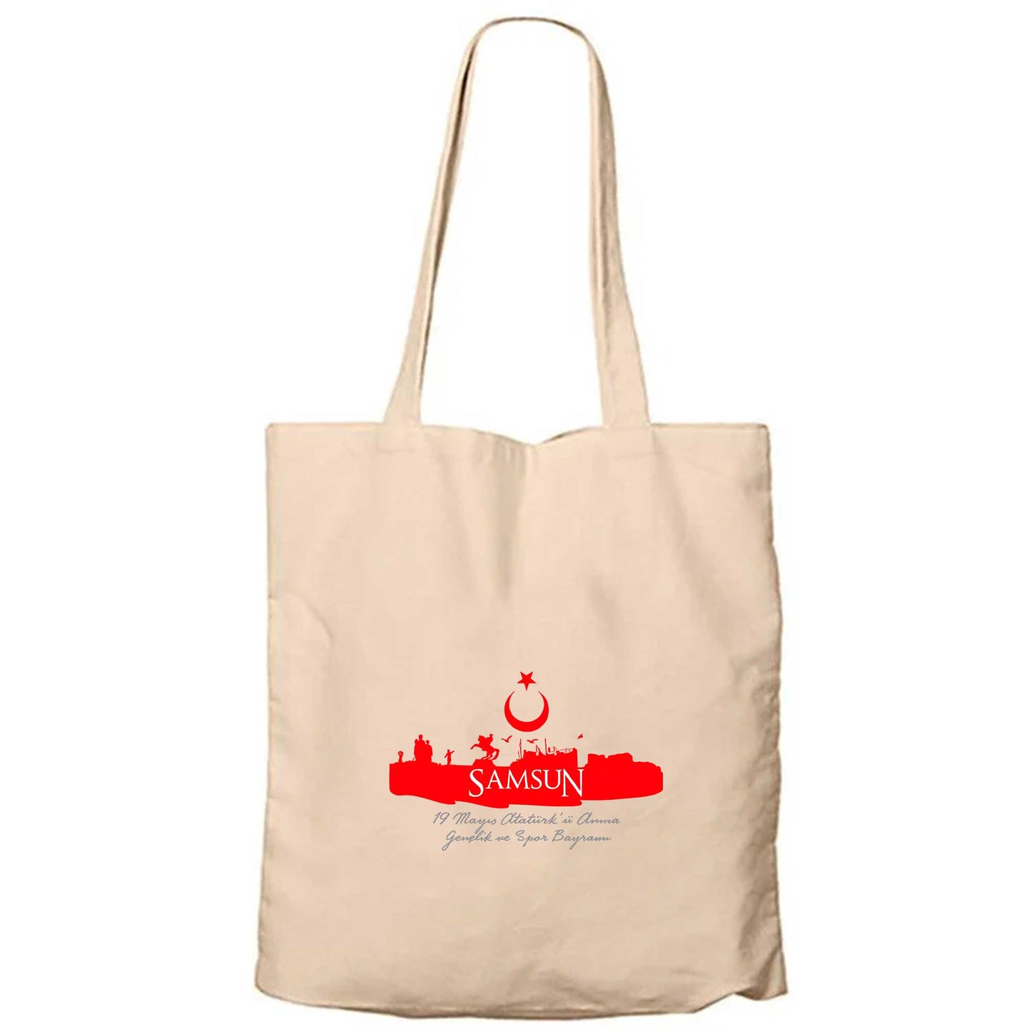 19 Mayıs Samsun Temalı Fermuarlı Bez Çanta Gabardin
